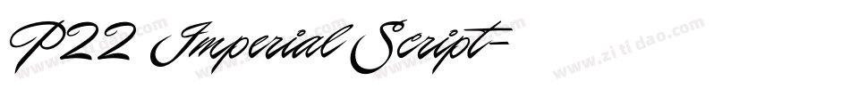P22 Imperial Script字体转换
